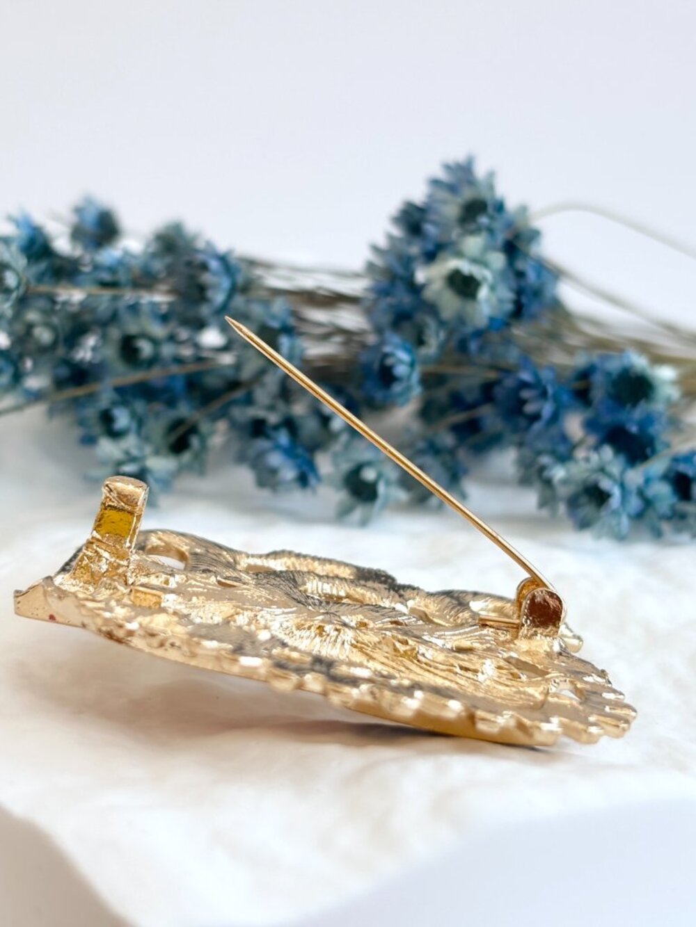 Patriotic American Flag USA 250th Anniversary July 4th Gold Toned Brooch Pin - Picture 7 of 13